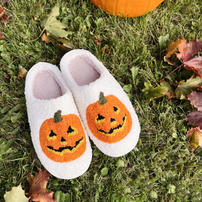 Glitzy Pumpkin Slippers