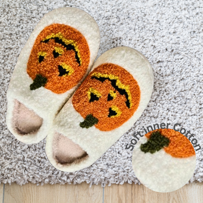 Glitzy Pumpkin Slippers