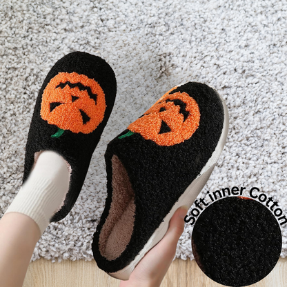 Glitzy Pumpkin Slippers