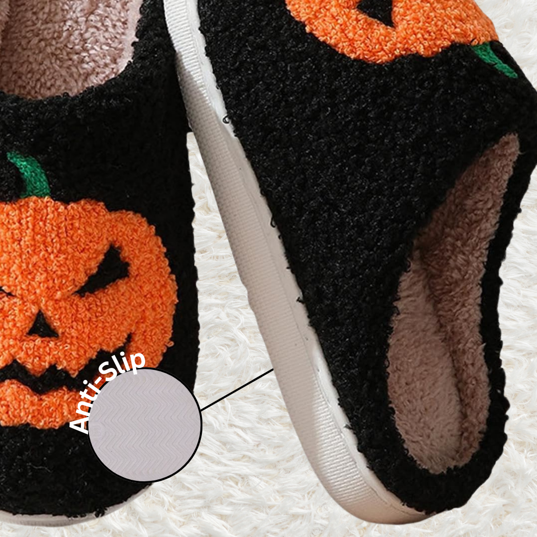 Glitzy Pumpkin Slippers